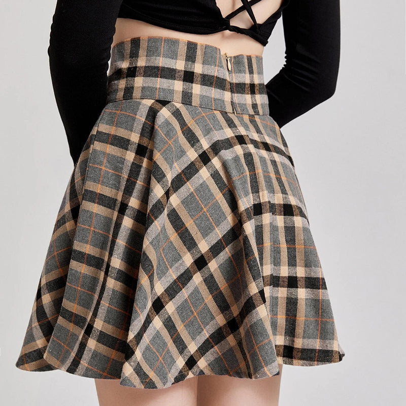 Retro Pleated Short Skirts