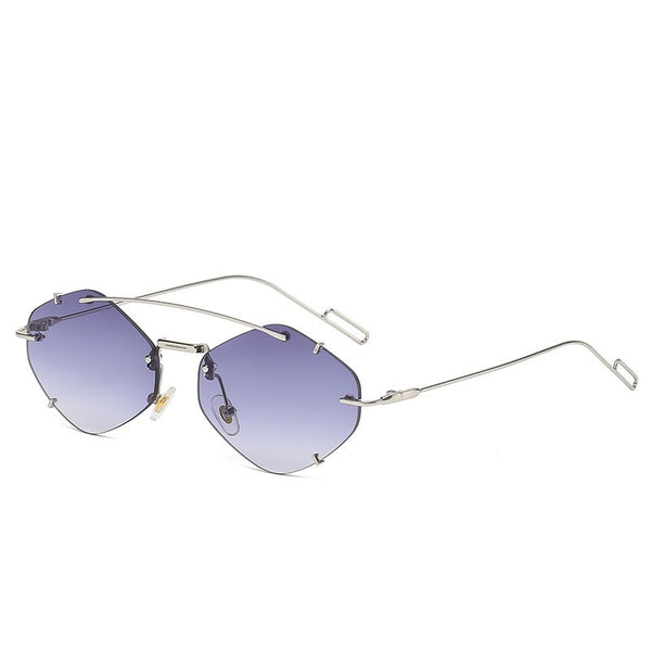 Rimless Diamond Sunglasses Square