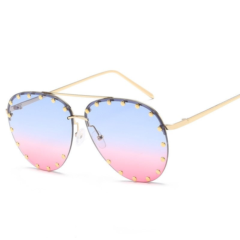 Gradient Large Colored Sun Glasses