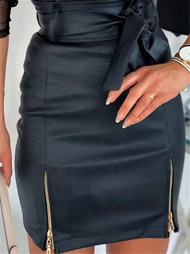 Elegant High Waist Sheath Skirts