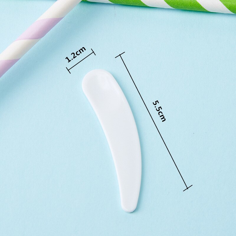 Mini Cosmetic Spatula Disposable Curved Scoop