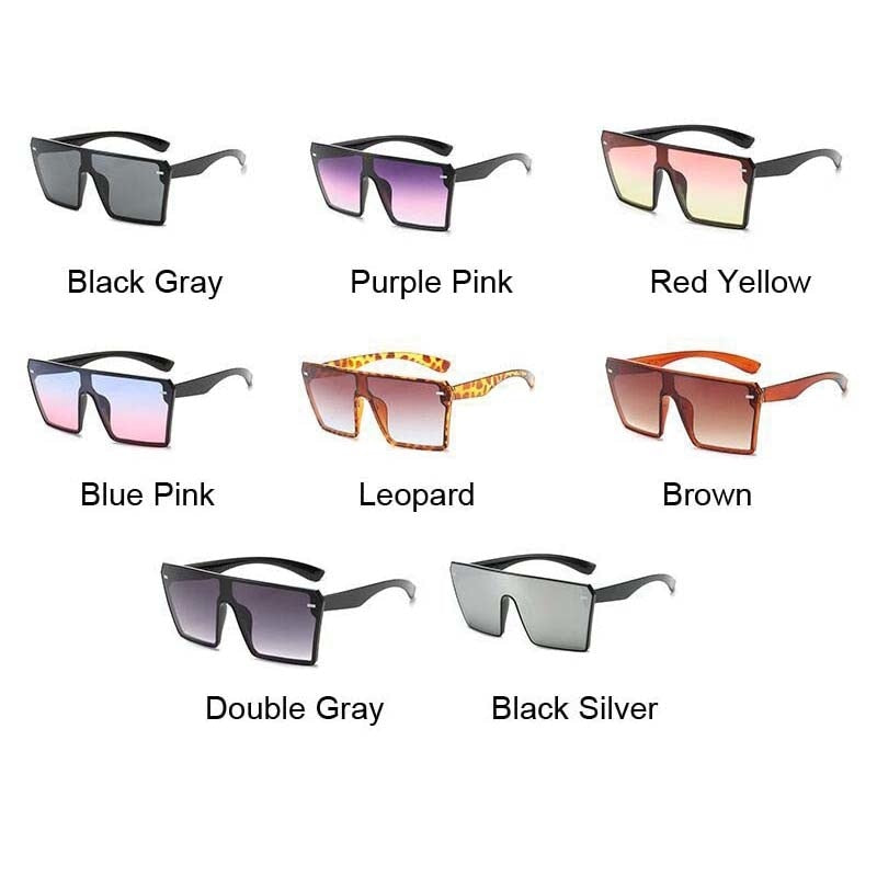 Plastic Female Big Frame Sun Glasses