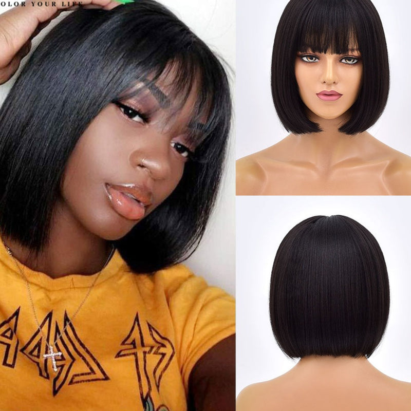 Short Bob Wig With Bangs