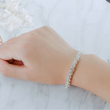 Heart Chain Bracelets Rhinestone Bangle