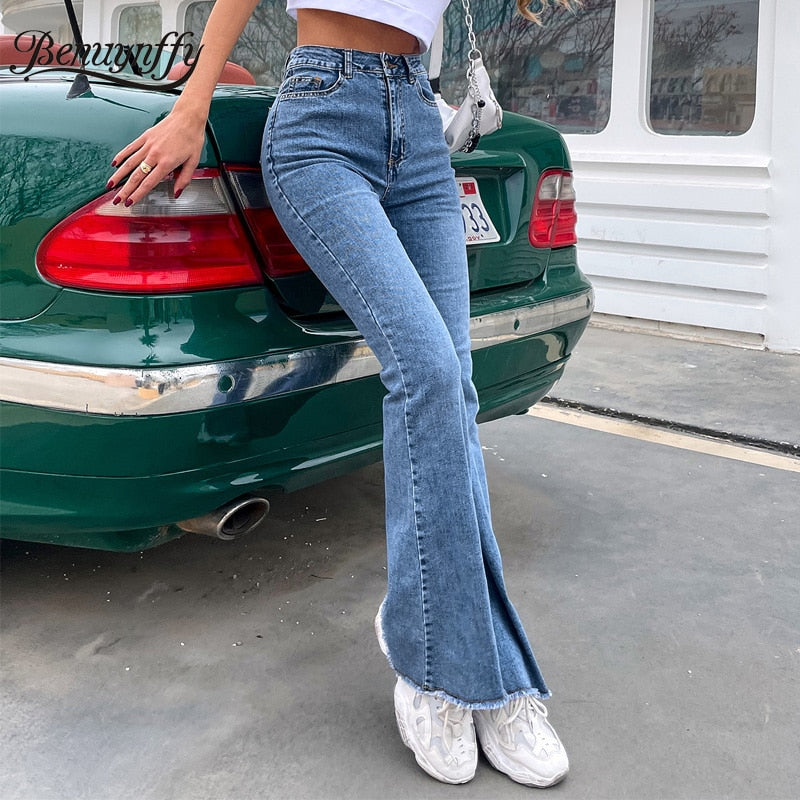 Femme High Waist Full Length Slim Jeans