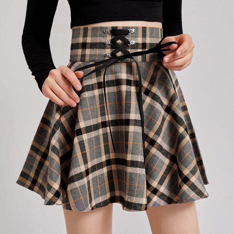 Retro Pleated Short Skirts