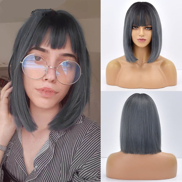 Short Bob Wig With Bangs