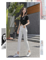 Summer Denim Pants For Ladies Pocket