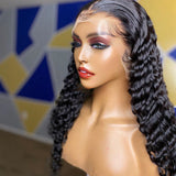 Lace Front Human Hair Deep Wave Frontal Wig