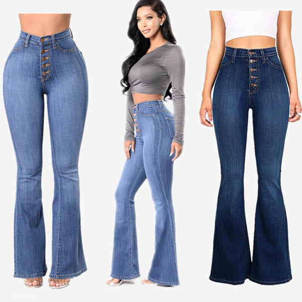 High Waist Flare Jeans for Women