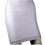 Pleated Skinny Mini Bandage Hip Skirt