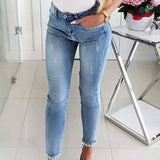 Cute Bow Fashion Skinny Denim Pants