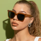 Retro Rectangle Sun Glasses