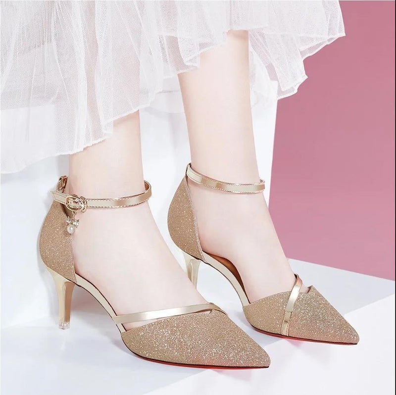 High Quality Silver Wedding High Heel