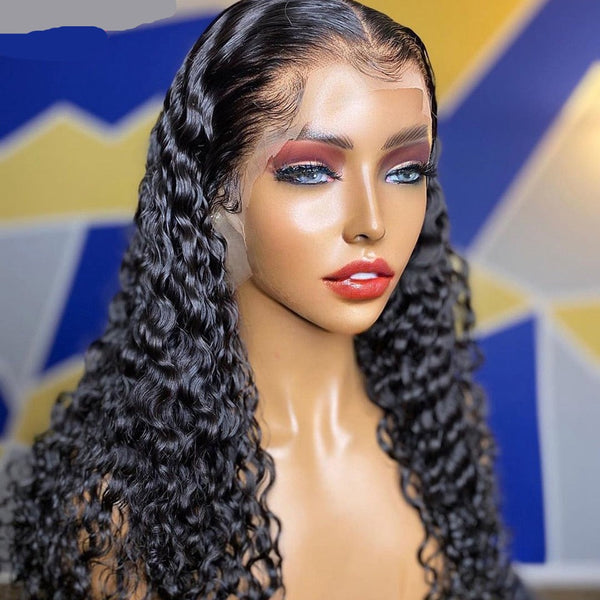 Lace Front Human Hair Deep Wave Frontal Wig