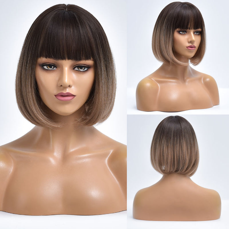 Short Bob Wig With Bangs