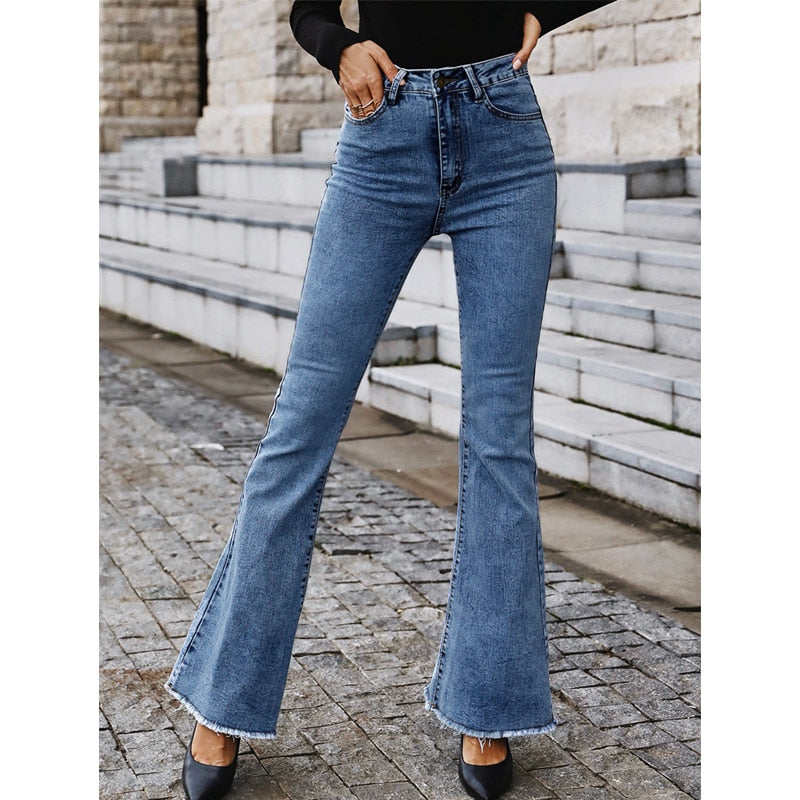 Femme High Waist Full Length Slim Jeans