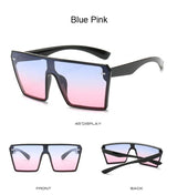 Plastic Female Big Frame Sun Glasses