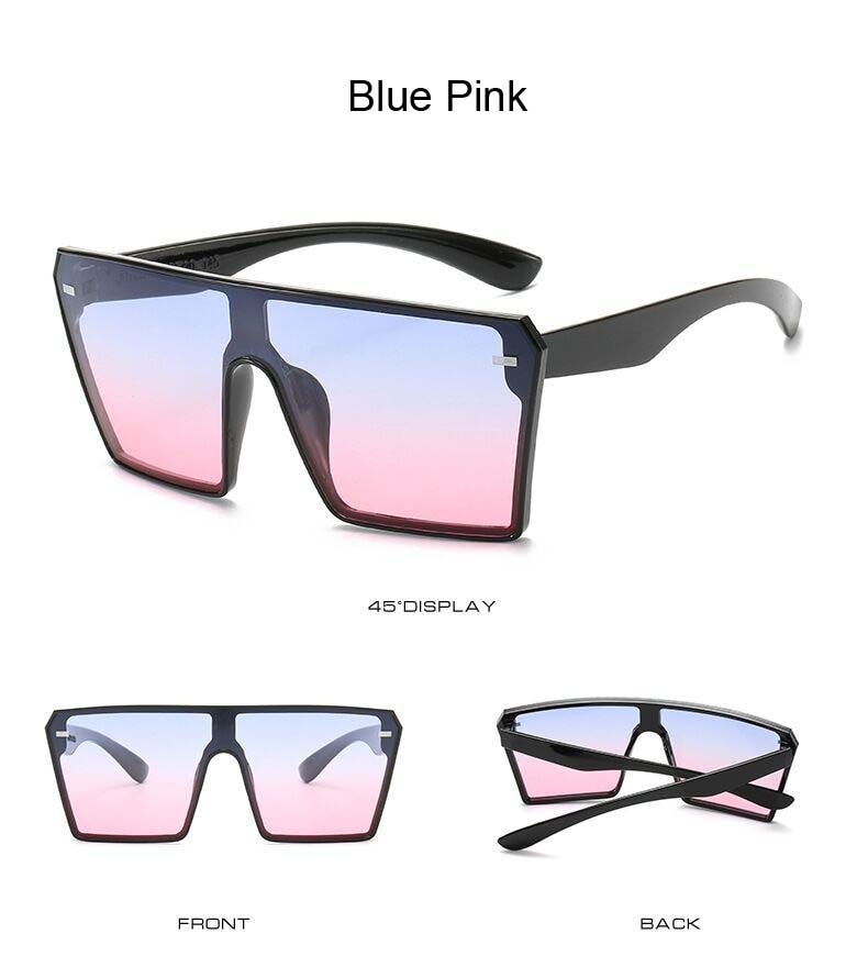 Plastic Female Big Frame Sun Glasses