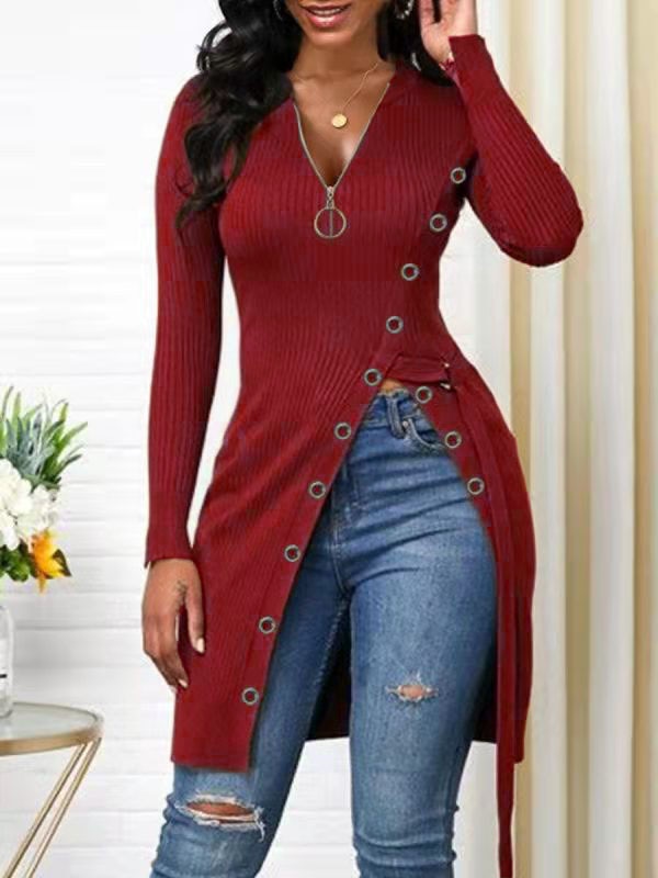 Sexy Long T Shirt Women Blouses