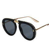 Folding Metal Diamond Sunglasses