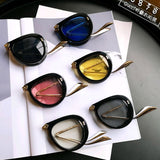 Folding Metal Diamond Sunglasses