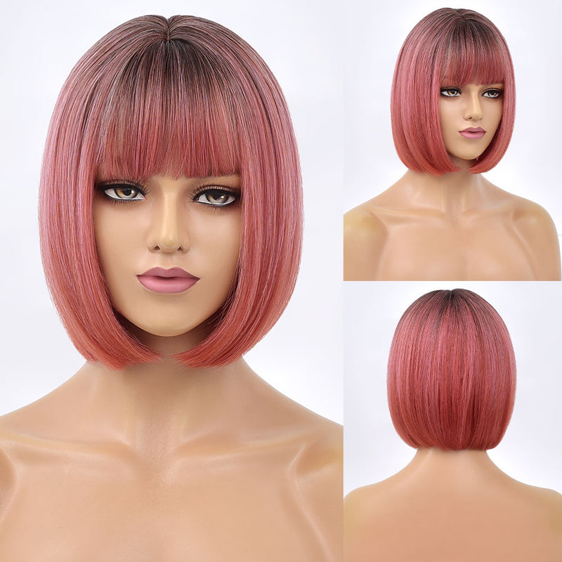 Short Bob Wig With Bangs