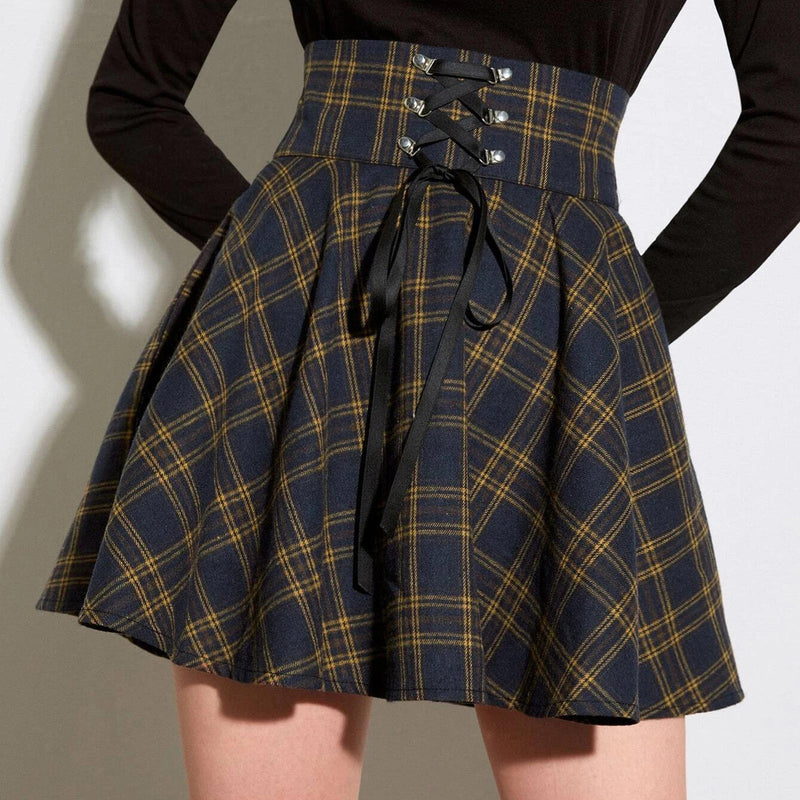 Retro Pleated Short Skirts