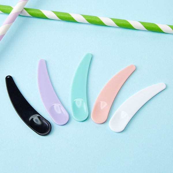 Mini Cosmetic Spatula Disposable Curved Scoop