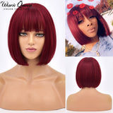 Short Bob Wig With Bangs