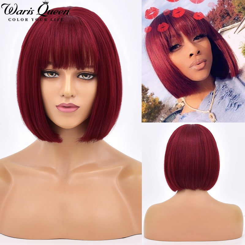 Short Bob Wig With Bangs