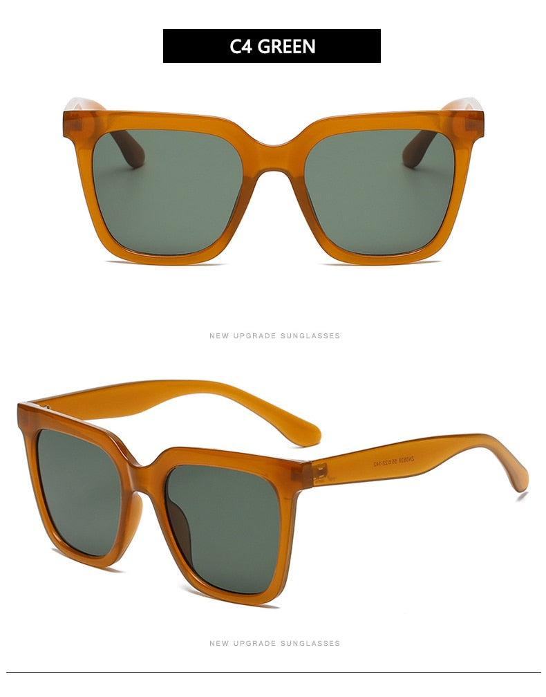 Retro Rectangle Sun Glasses