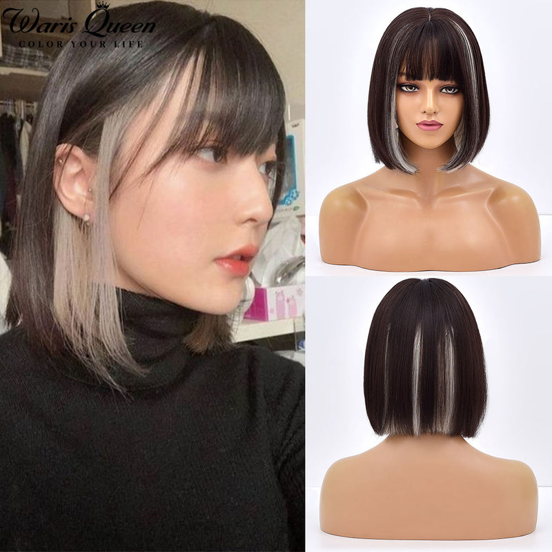 Short Bob Wig With Bangs