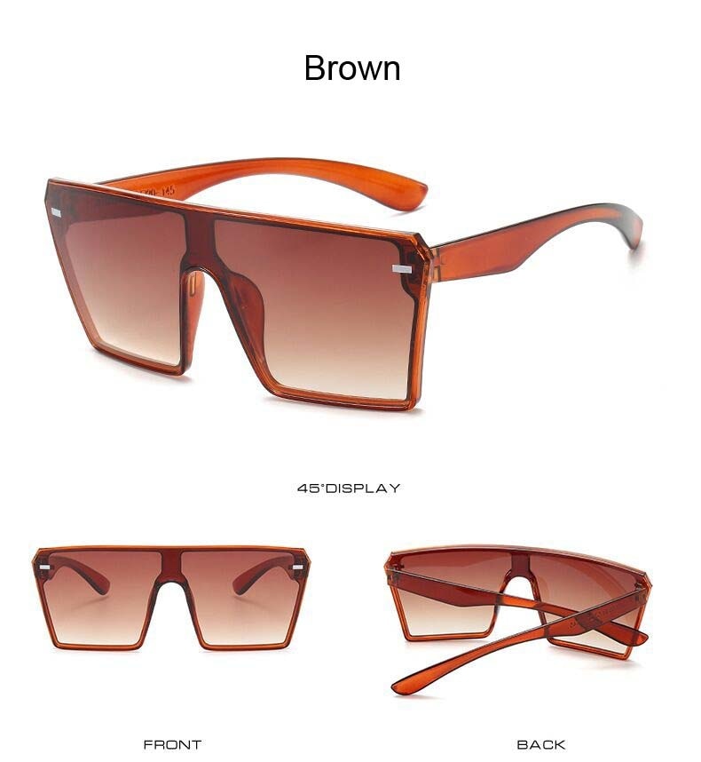 Plastic Female Big Frame Sun Glasses