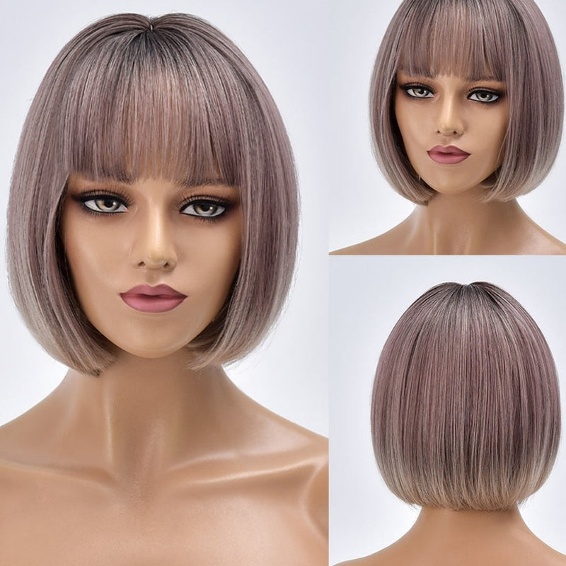 Short Bob Wig With Bangs