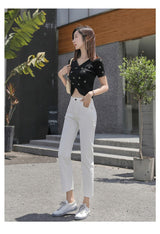 Summer Denim Pants For Ladies Pocket