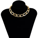 Geometric Rhombus O Shape Choker Necklace