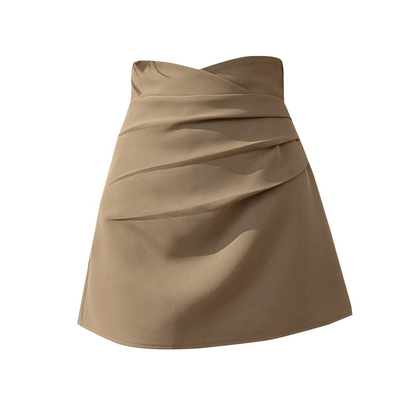 Womens Elegant Folding Short Skirts