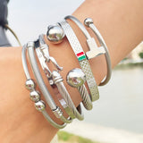 Unisex Stainless Steel Love Bangle Sets