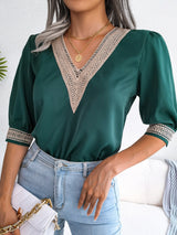 Half Sleeve Chiffon Shirt Blouse