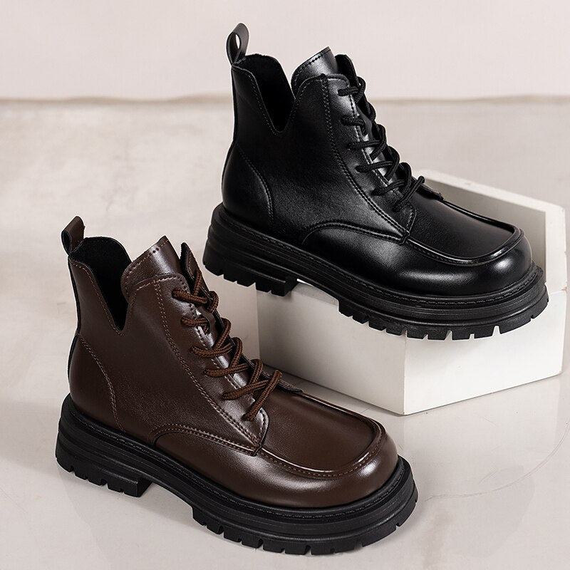 New Fashion Women‘s Ankle Solid Color Boots