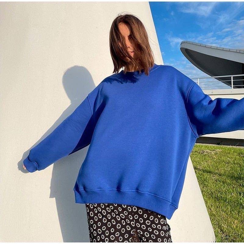 Fashion Solid Y2K Oversize Sweatshirt