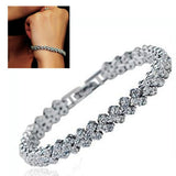 Heart Chain Bracelets Rhinestone Bangle