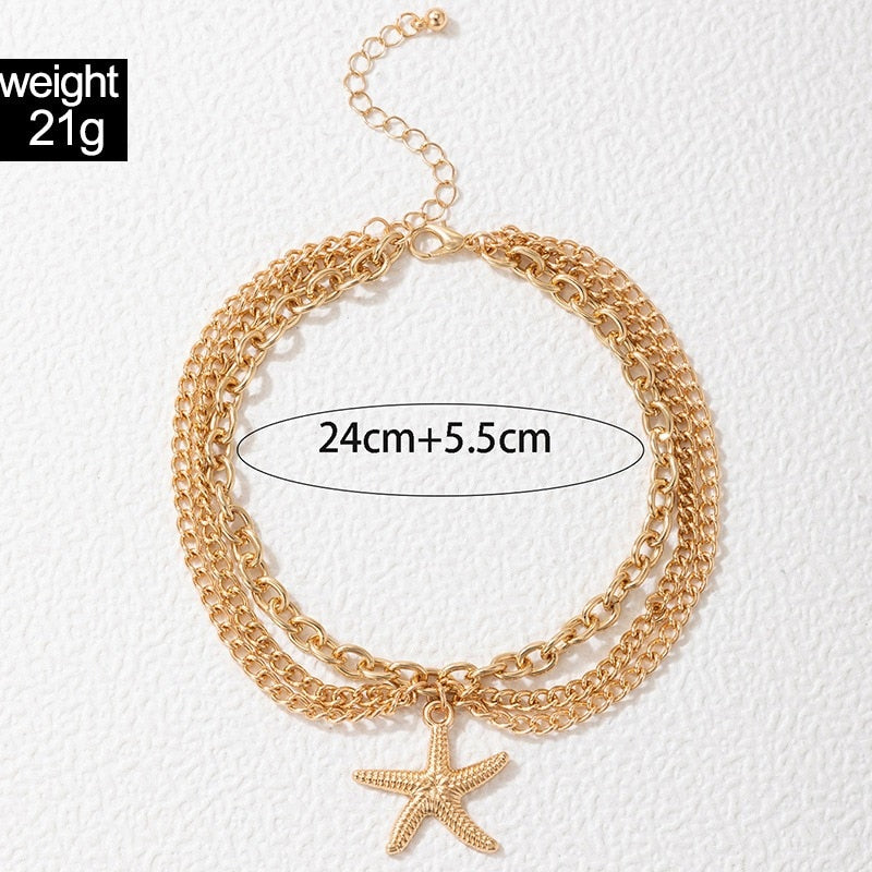 Classic Starfish Bracelet Anklet Chain