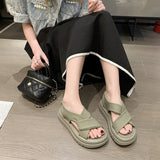 Buckle Open Toe Rubber Sole Sandals