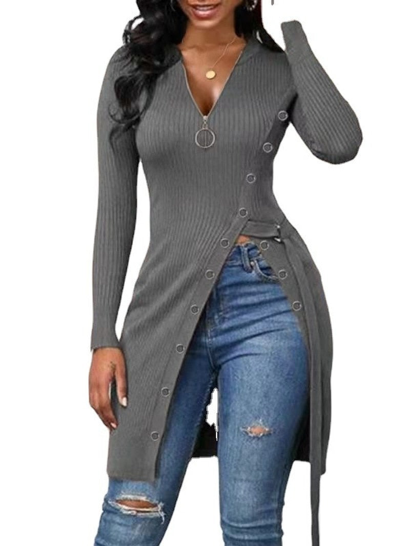 Sexy Long T Shirt Women Blouses