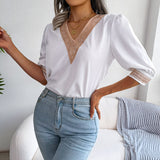 Half Sleeve Chiffon Shirt Blouse