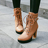 High-heeled Thick-heeled Knight Boots