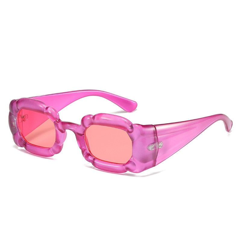 Candy Color Flower Square Sunglasses