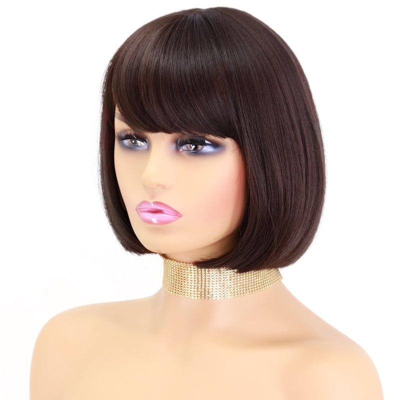 Straight Wig With Bangs for Women